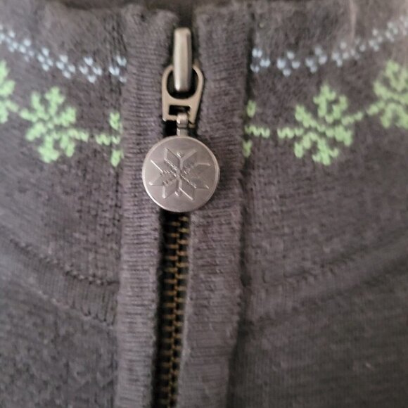 Vintage Eddie Bauer Cardigan Sweater Womens Size Medium P Zip Embroid. Snowflake - Picture 7 of 8